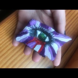 Bleeding Eye painted bone